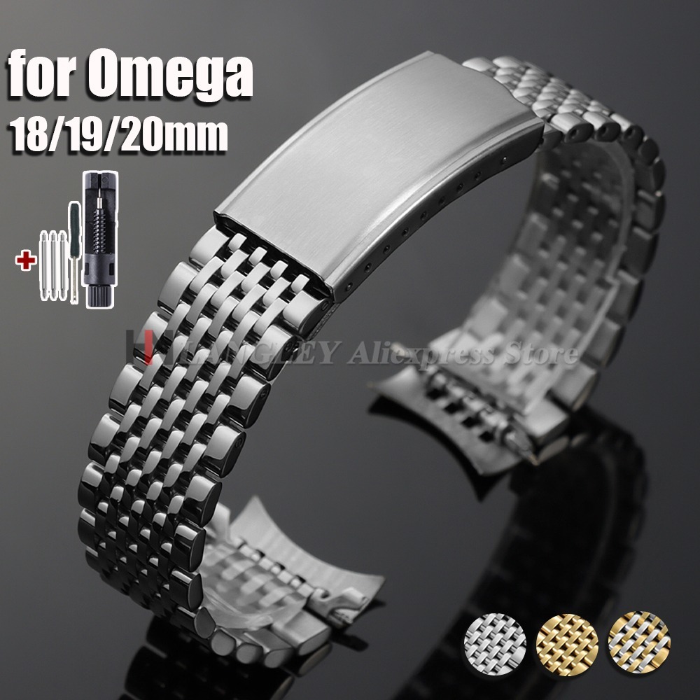 Omega Watch Seamaster - Bracelet de montre en acier inoxydable