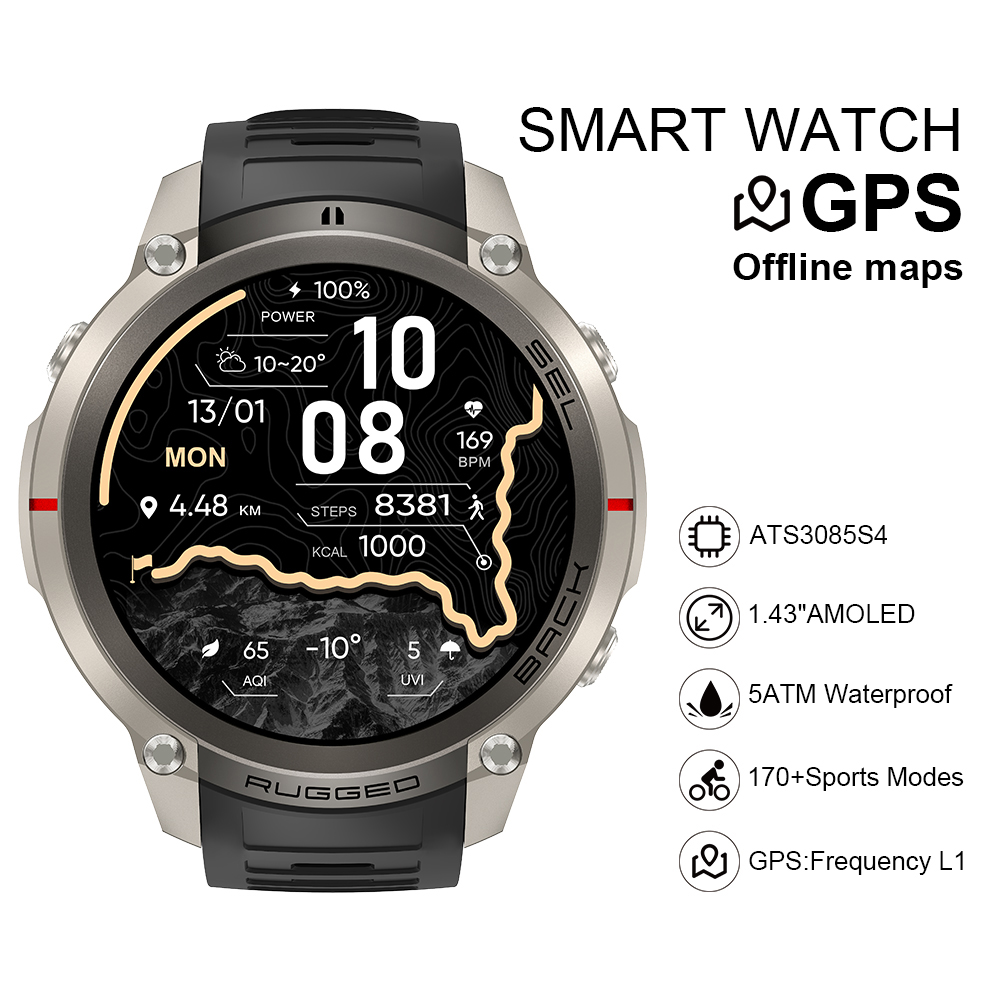 Watch Smartwatch - Montre connectée DM59 2026 avec carte