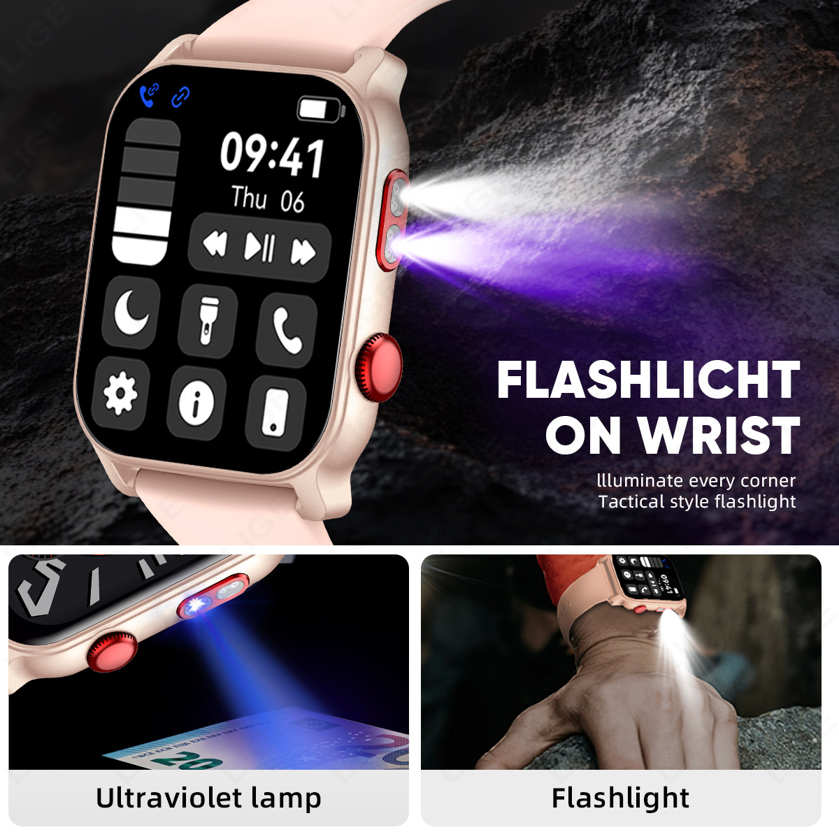 Montre connectée ultra-fine LI - Smartwatch Purple Watches For Women avis et prix