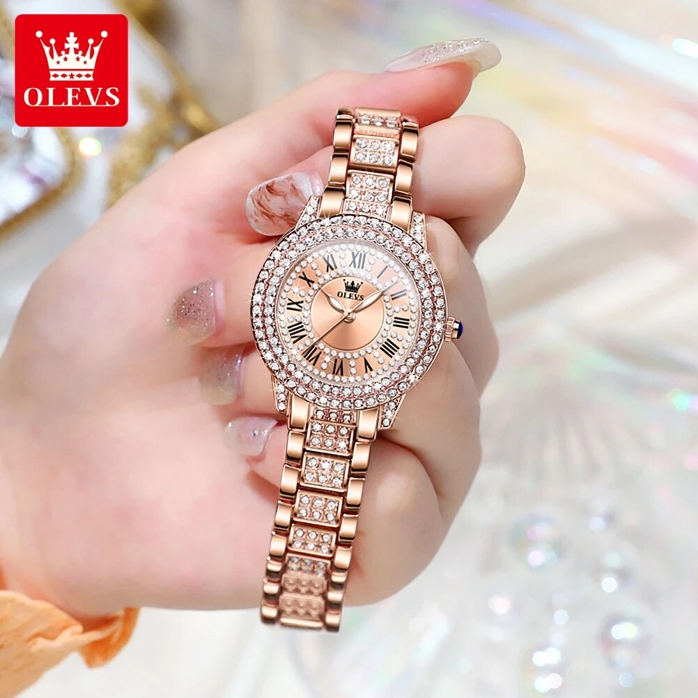 OLEVS 9943 luxe tout diamant m - Minimalist Thin Watch avis et prix